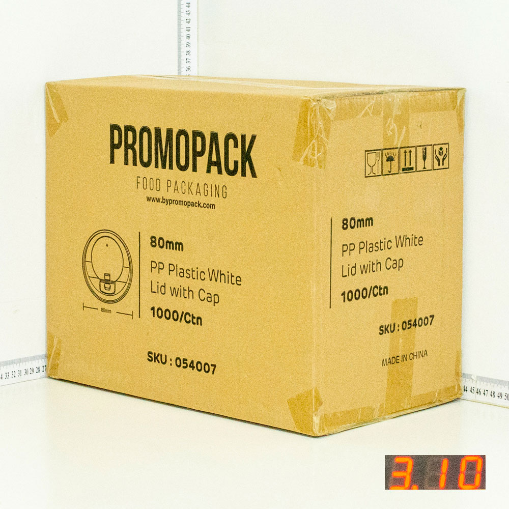 80mm PP Plastic White Lid With Cap 1000/ctn