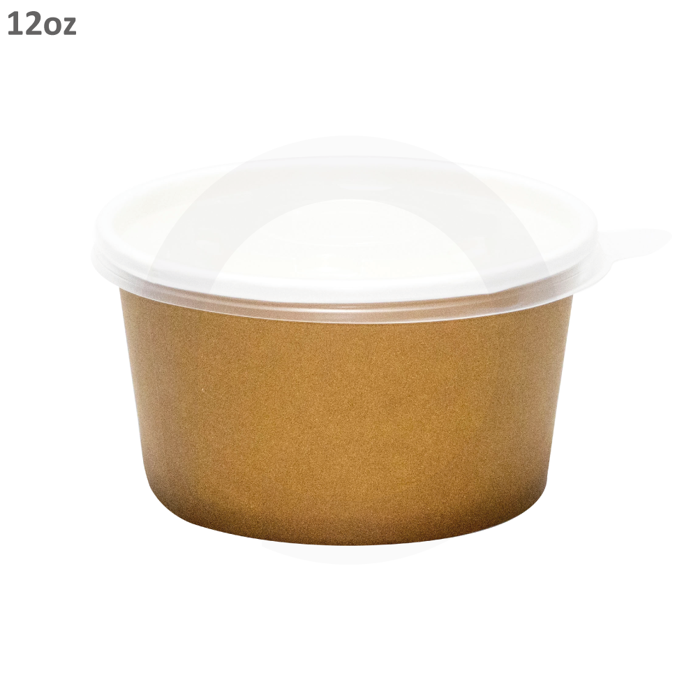 Brown - 12oz White Paper Soup Cup 500/ctn