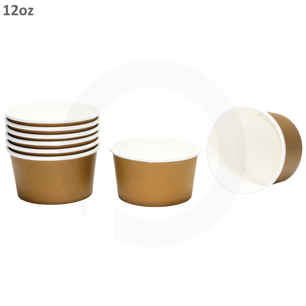 Brown - 12oz White Paper Soup Cup 500/ctn