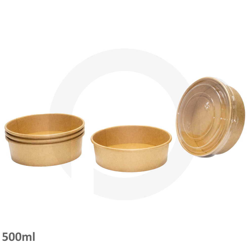 500ml Kraft Paper Salad Bowl - 300/ctn