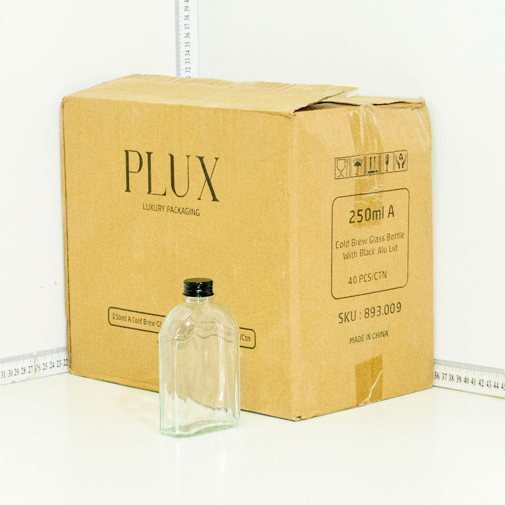 250ml A Cold Brew Glass Bottle Black Alu Cap 40/Ctn