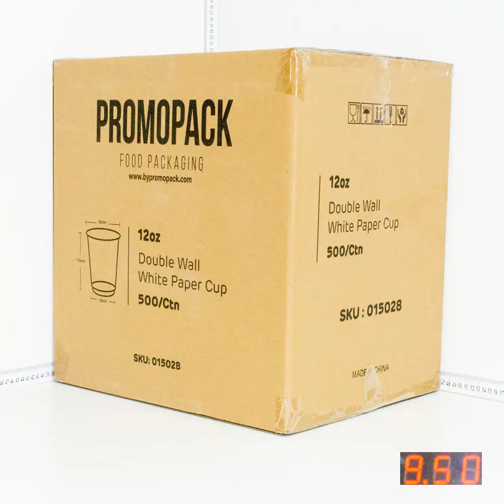 12oz Double Wall White Paper Cup 500/ctn