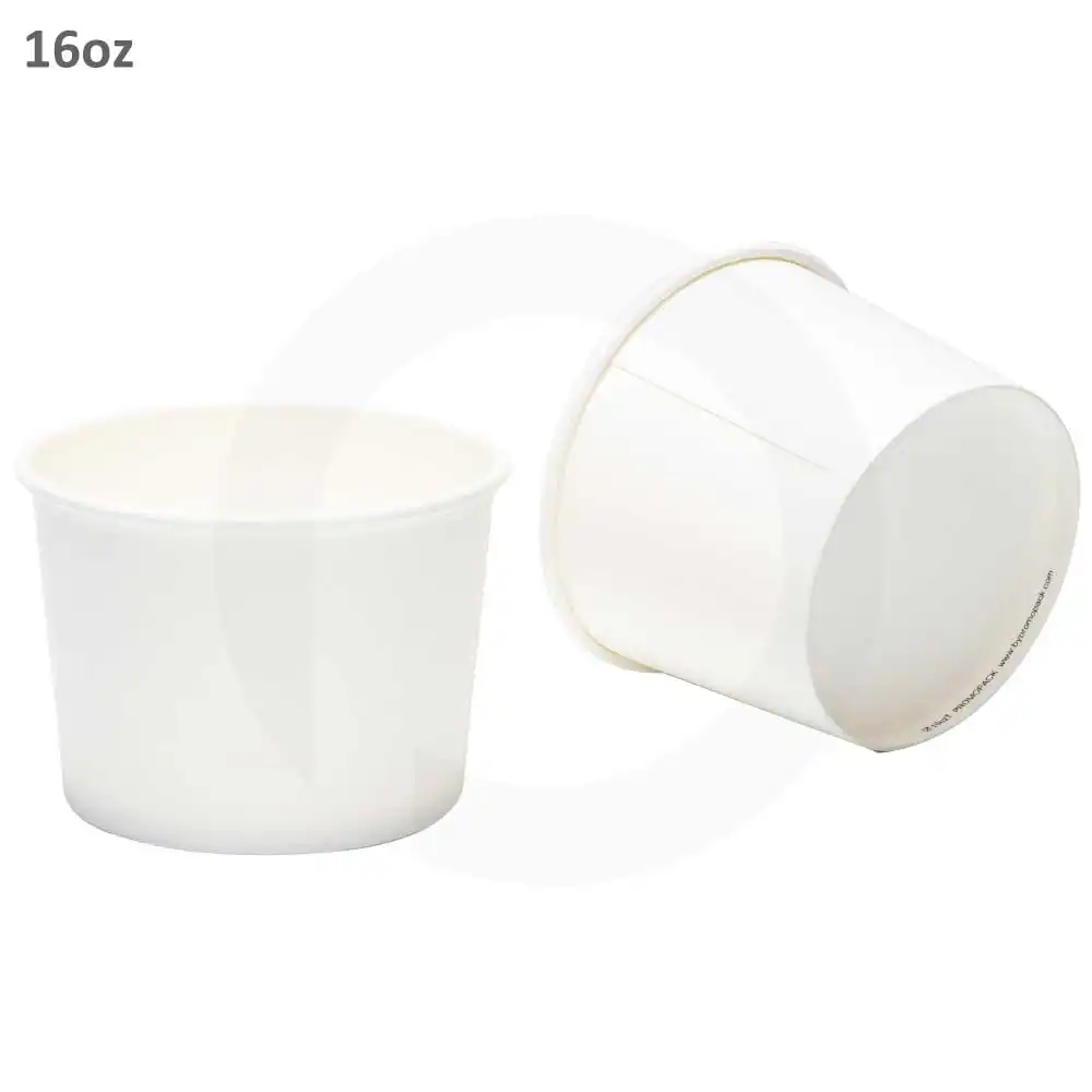16oz White Paper Soup Cup 500/ctn