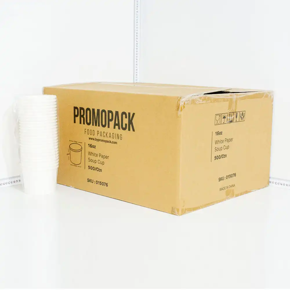 16oz White Paper Soup Cup 500/ctn