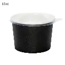 Black - 16oz White Paper Soup Cup 500/ctn