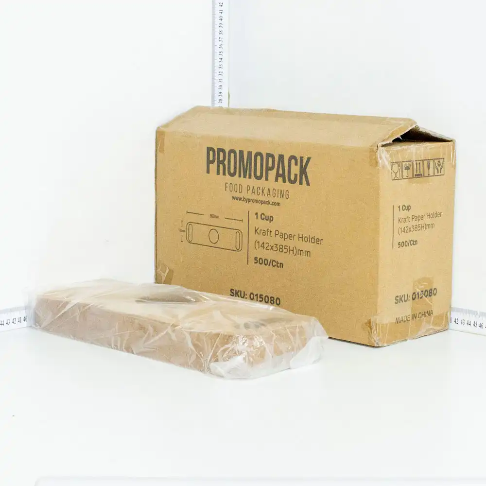 1 Cup Kraft Paper Holder 14×39cm 500/ctn