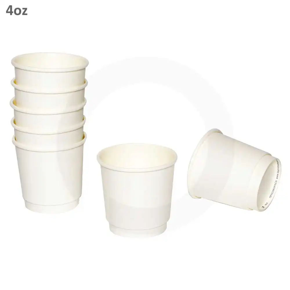 4oz Double Wall White Paper Cup 500/ctn
