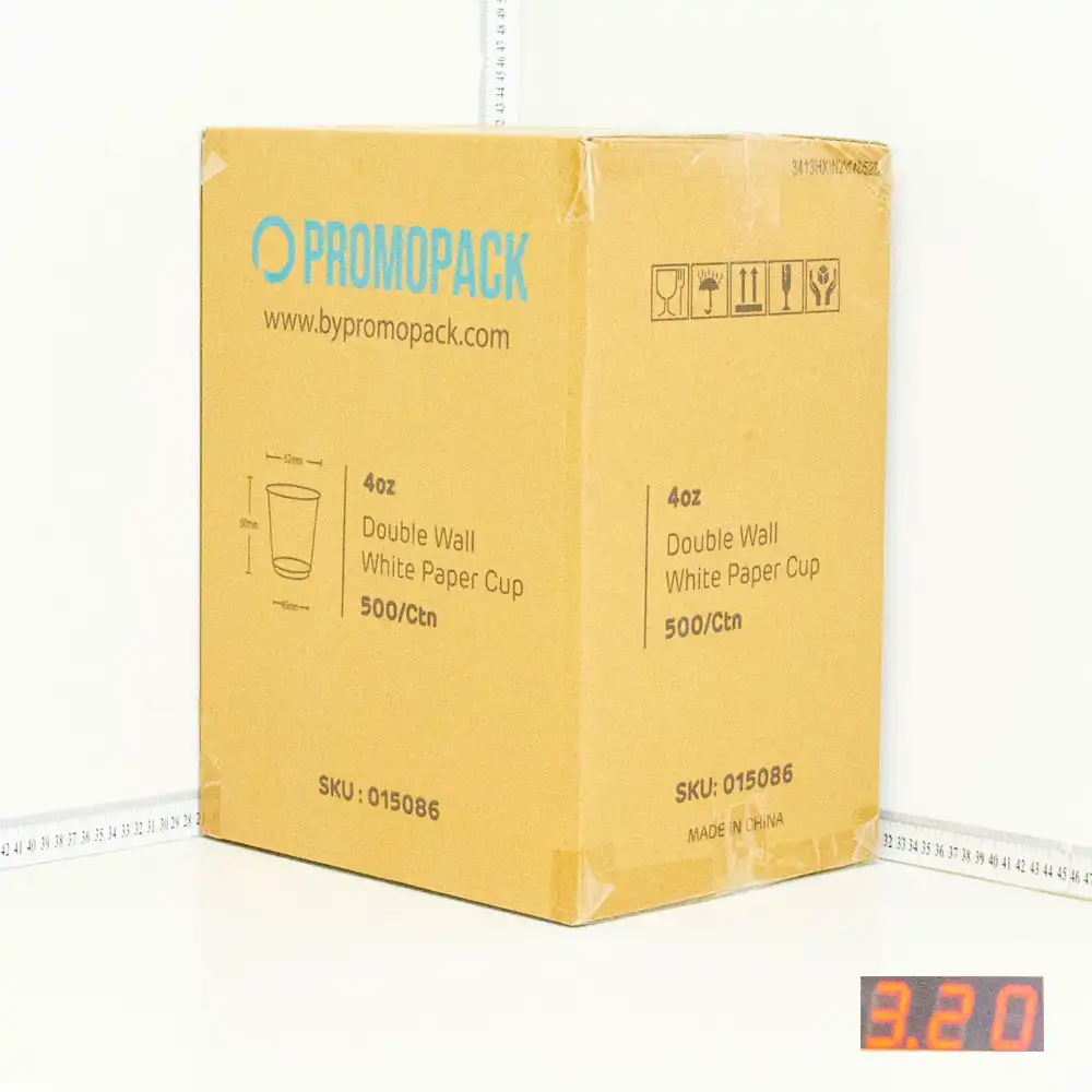 4oz Double Wall White Paper Cup 500/ctn