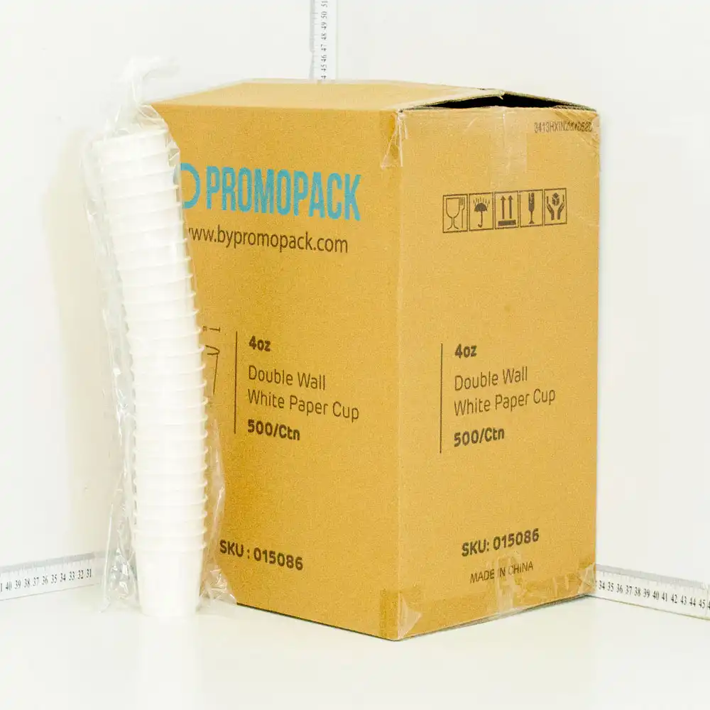 4oz Double Wall White Paper Cup 500/ctn