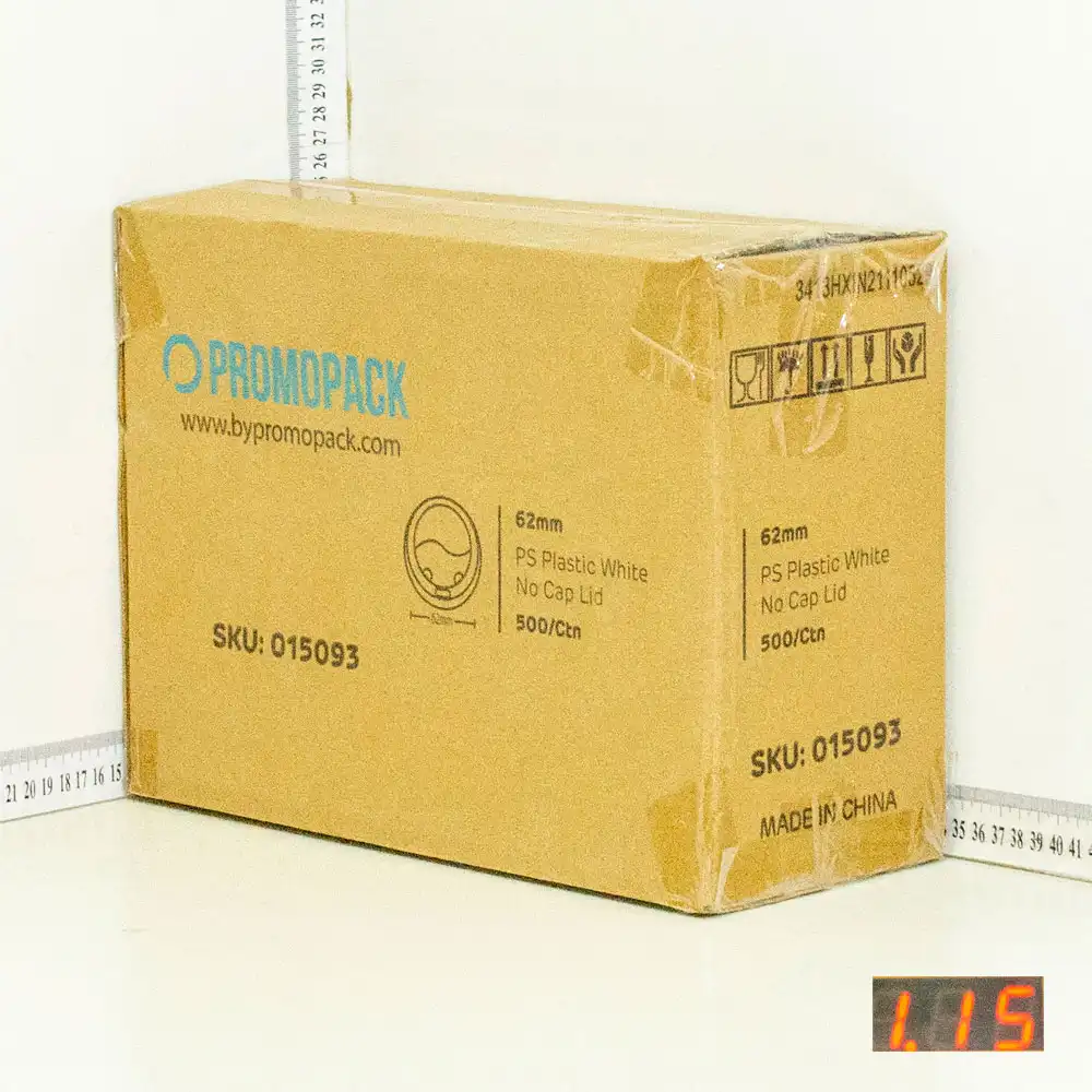 62mm PS Plastic White No Cap Lid  500/ctn