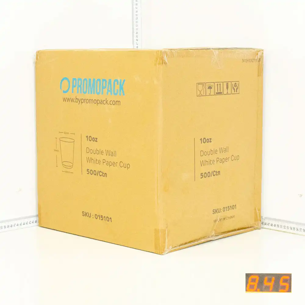 10oz Double Wall White Paper Cup 500/ctn
