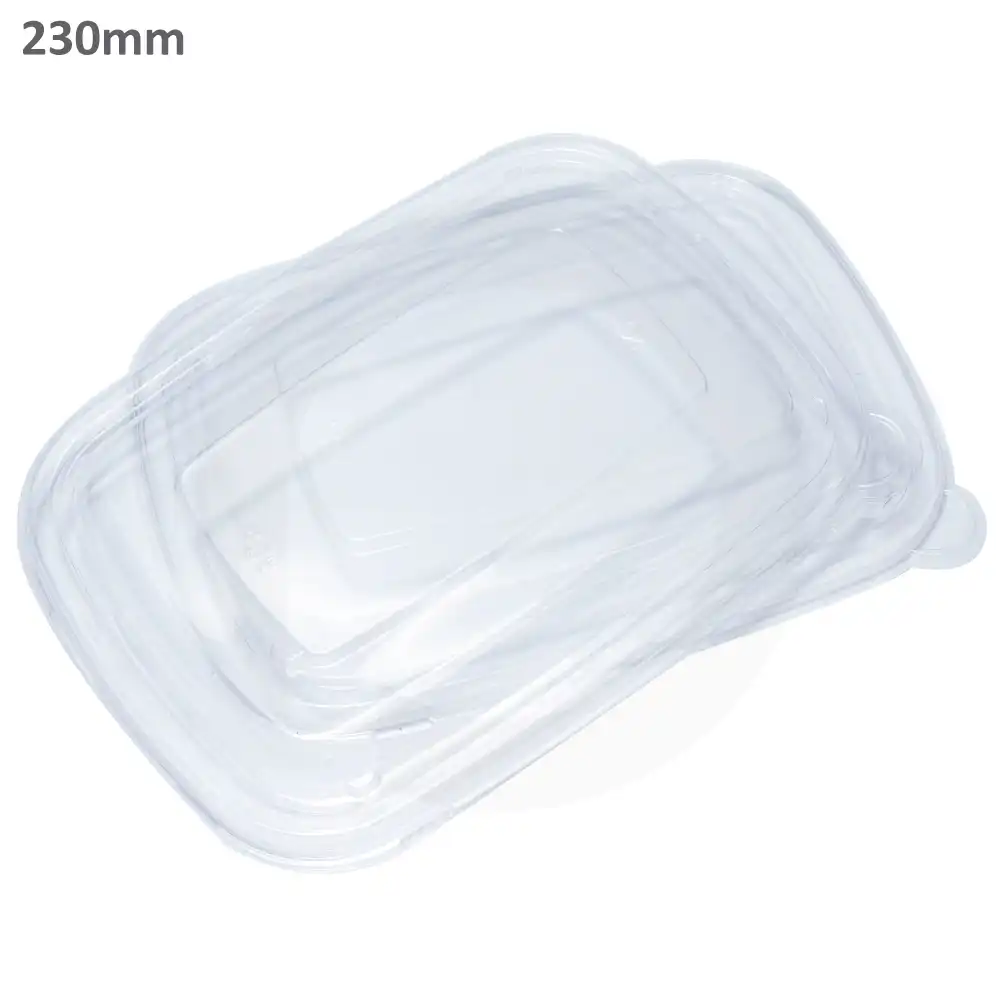 230mm PET Plastic Sugarcane Bowl Lid 300/ctn