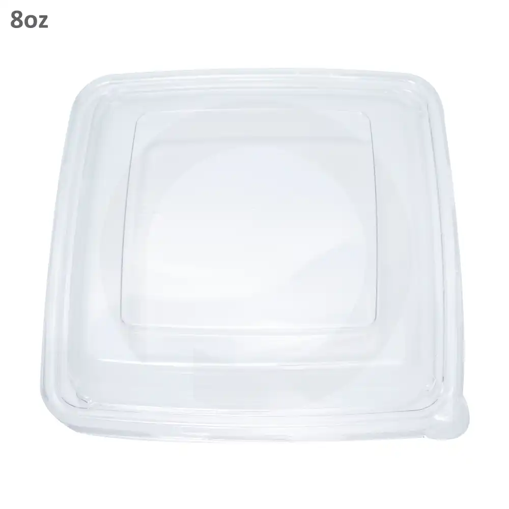 208mm PET Plastic Sugarcane Bowl Lid 300/ctn