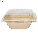 24oz Bagasse Sugarcane Square Food Bowl 300/ctn