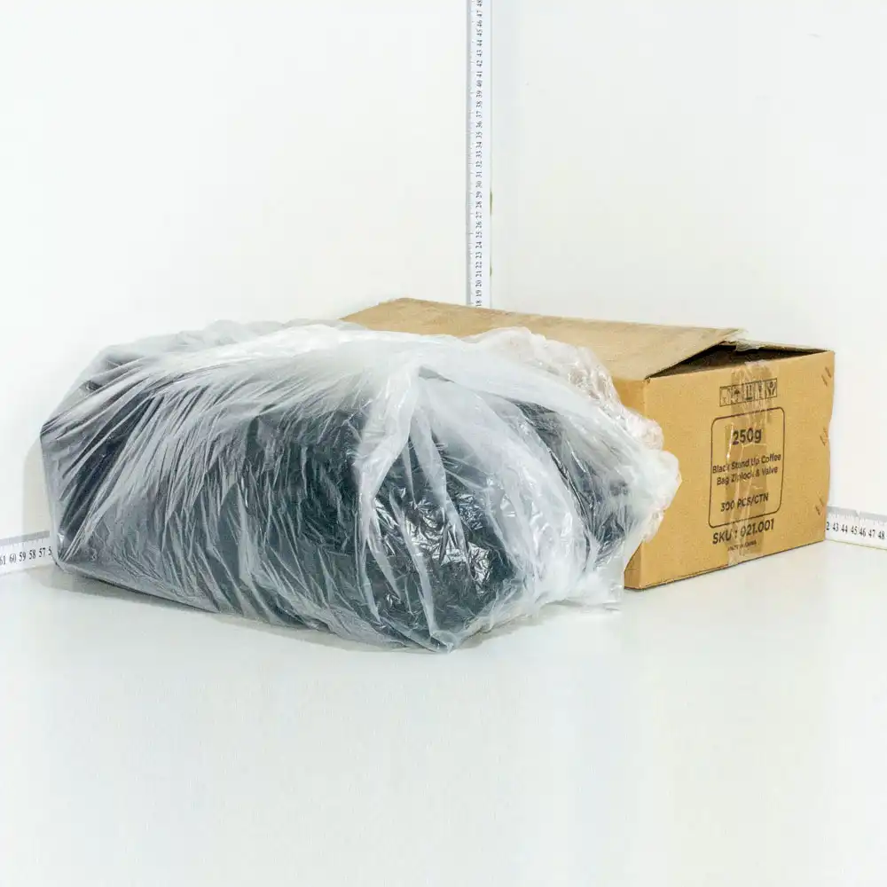 500g Black Stand Up  Ziplock Valve Bag 300/ctn