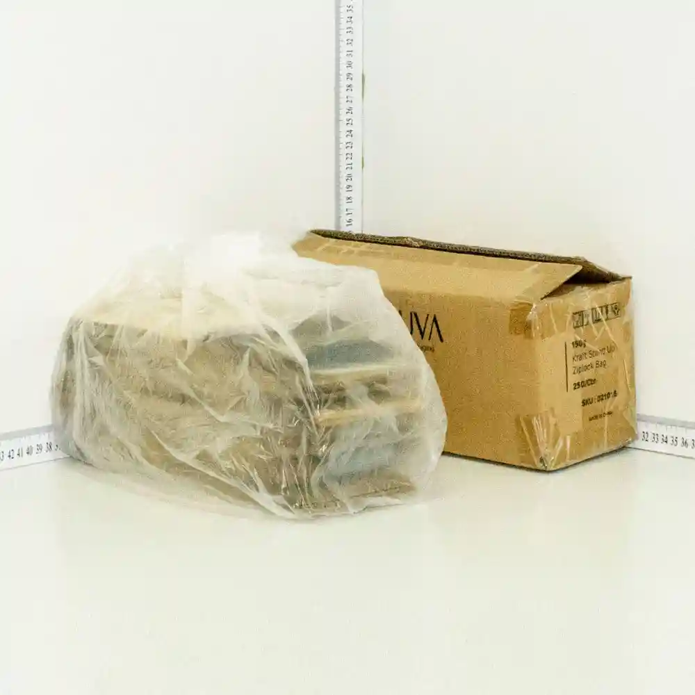 150g Kraft Stand Up Ziplock Bag 250/ctn