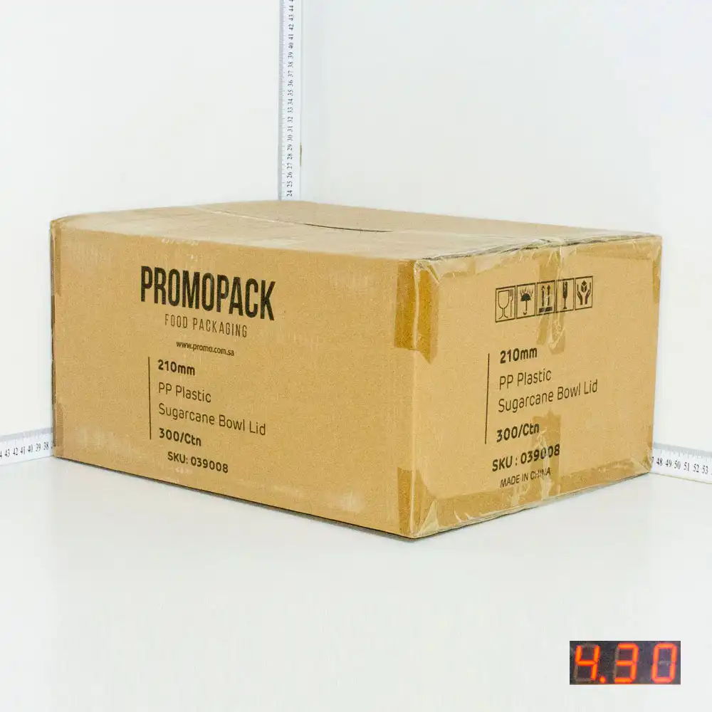 210mm Round PP Plastic Sugarcane Bowl Lid 300/ctn