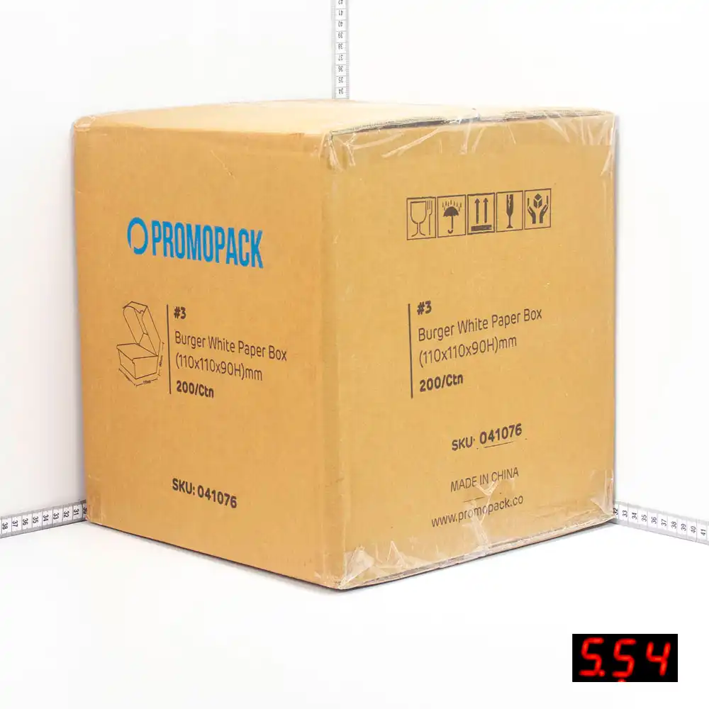 #3 Burger White Paper Box 200/ctn