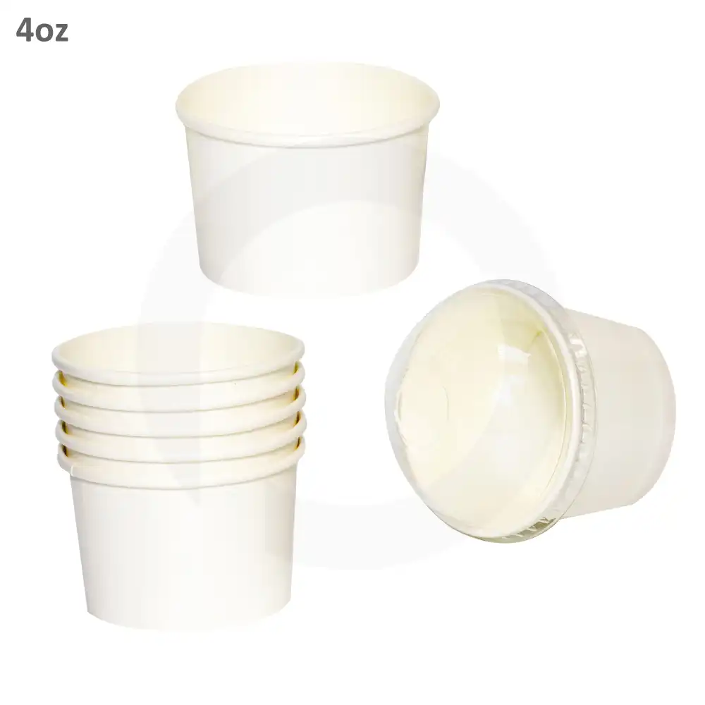4oz White Paper Ice Cream Cup 1000/ctn