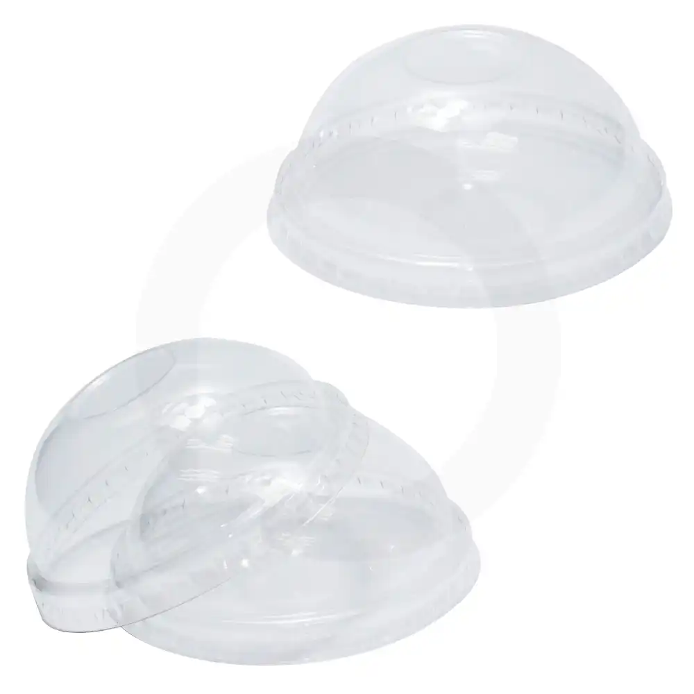 75mm PET Plastic No Hole Dome Lid 1000/ctn