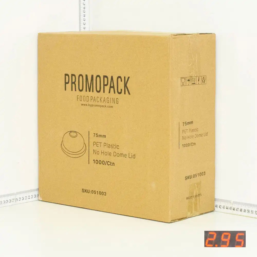 75mm PET Plastic No Hole Dome Lid 1000/ctn