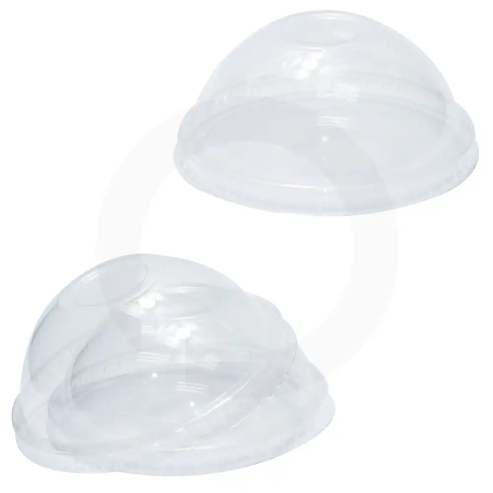 95mm PET Plastic No Hole Dome Lid 1000/ctn