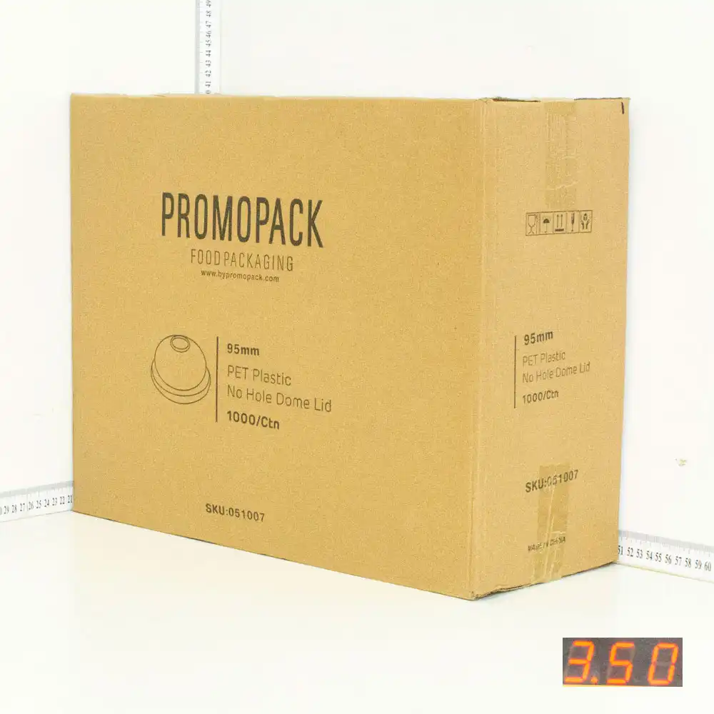95mm PET Plastic No Hole Dome Lid 1000/ctn