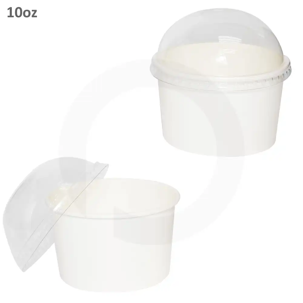10oz White Paper Ice Cream Cup 1000/ctn