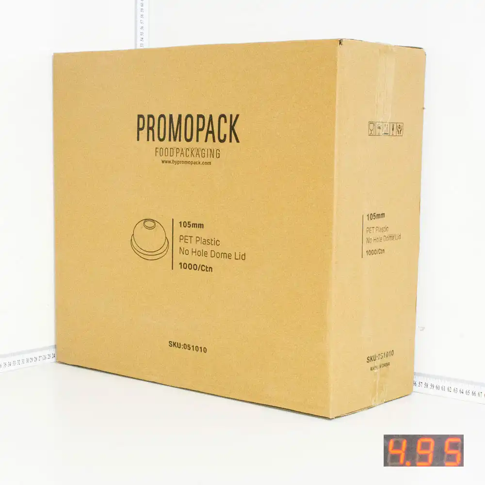 105mm PET Plastic No Hole Dome Lid 1000/ctn