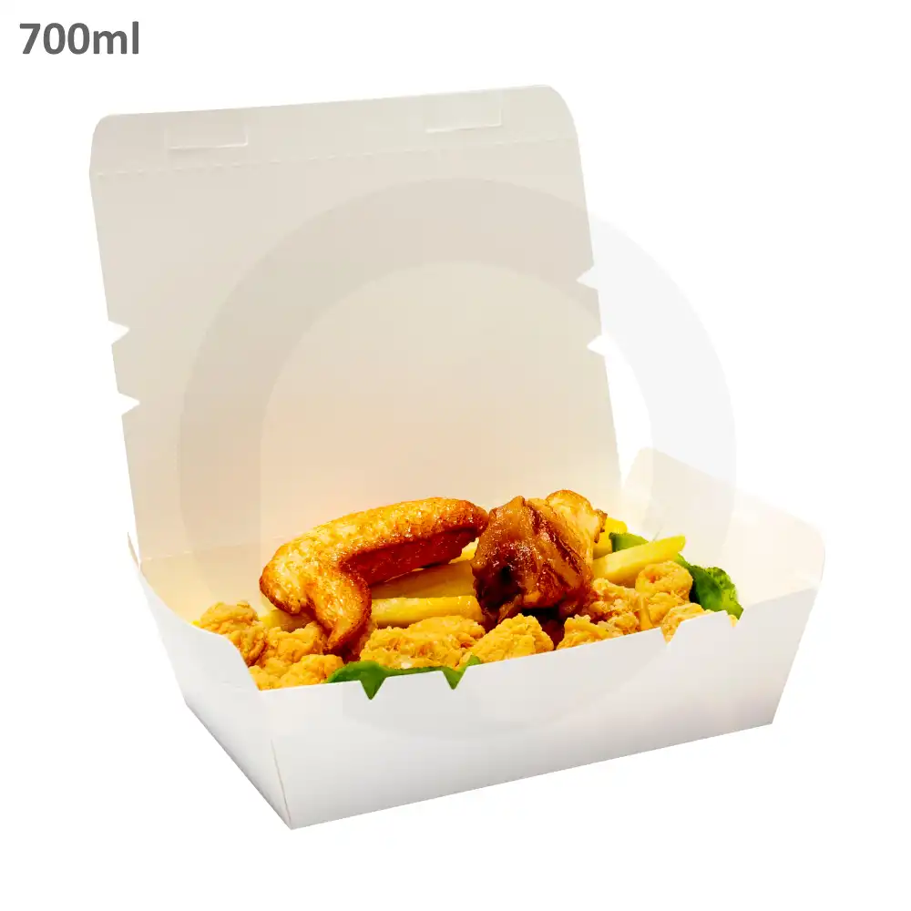 700ml A White Paper Lunch Box 200/ctn