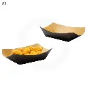Black - #3 Kraft Paper Food Tray 500/ctn