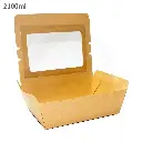 2100ml W Kraft Paper Window Lunch Box 200/ctn