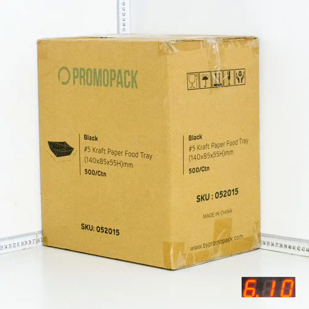 Black - #5 Kraft Paper Food Tray  500/ctn