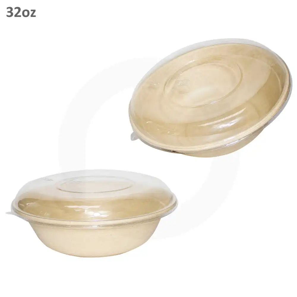 32oz Bagasse Sugarcane Round Bowl 300/ctn
