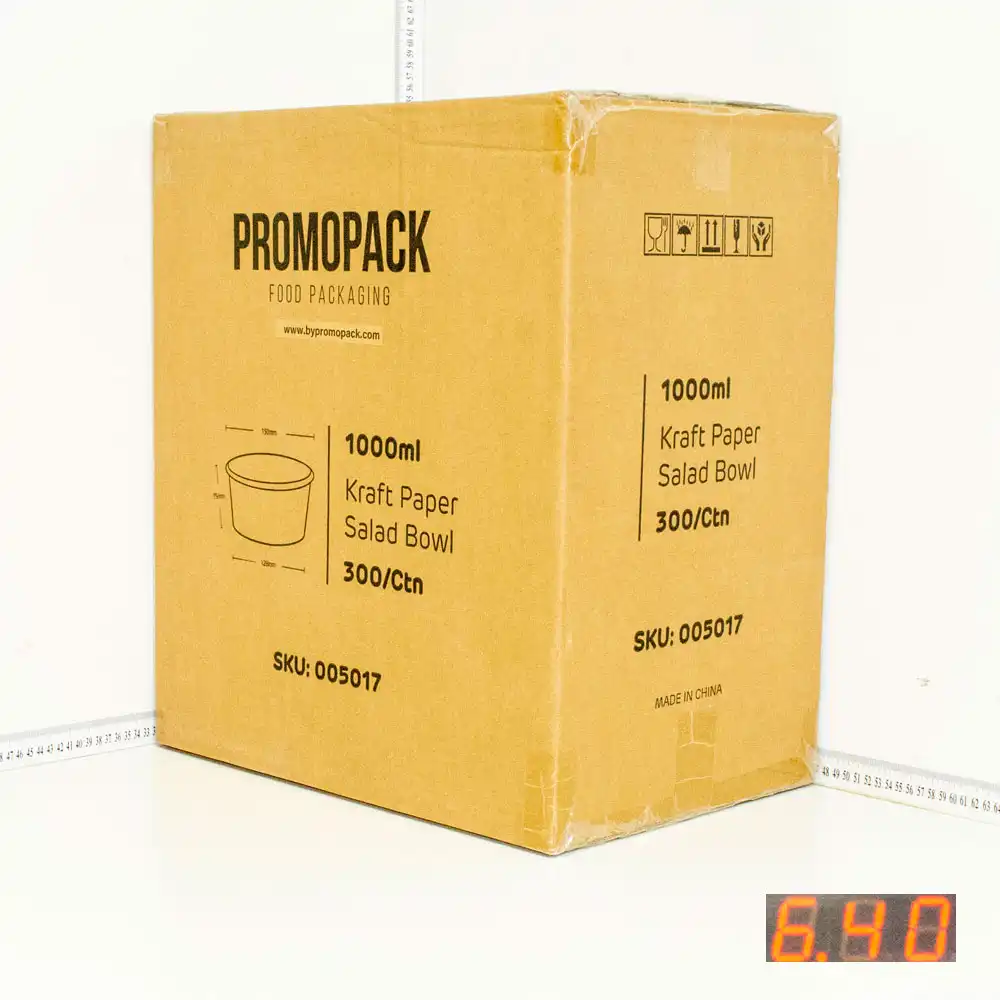 1000ml Kraft Paper Salad Bowl 300/ctn