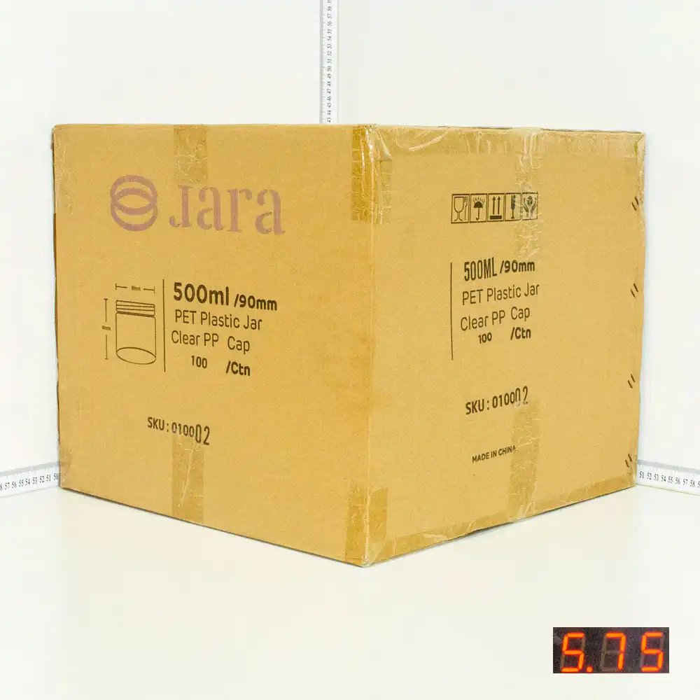 500ml/90mm PET Plastic Jar PP Cap 100/ctn