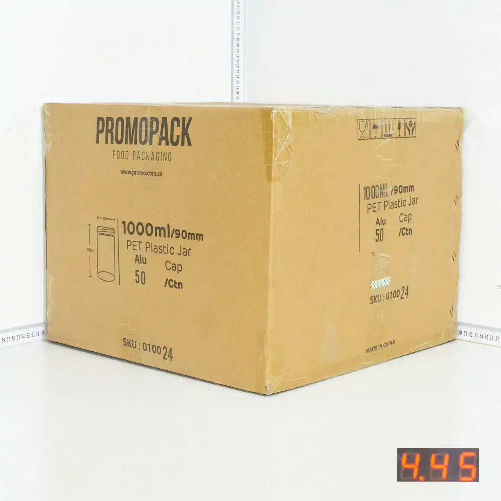 1000ml/90mm PET Plastic Jar Alu Cap 50/ctn