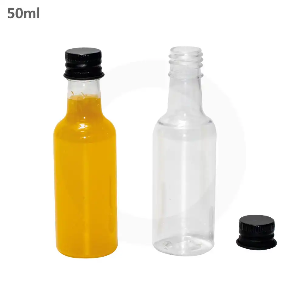 50ml PET Plastic Bottle Matte Black Alu Cap 500/ctn