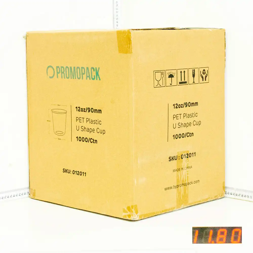 12oz/90mm PET Plastic U Shape Cup 1000/ctn