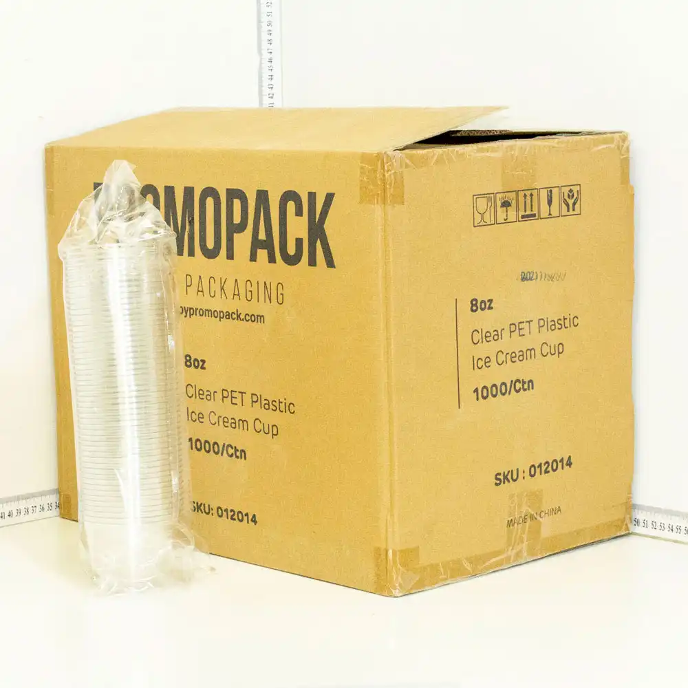 8oz PET Plastic Ice Cream Cup 1000/ctn