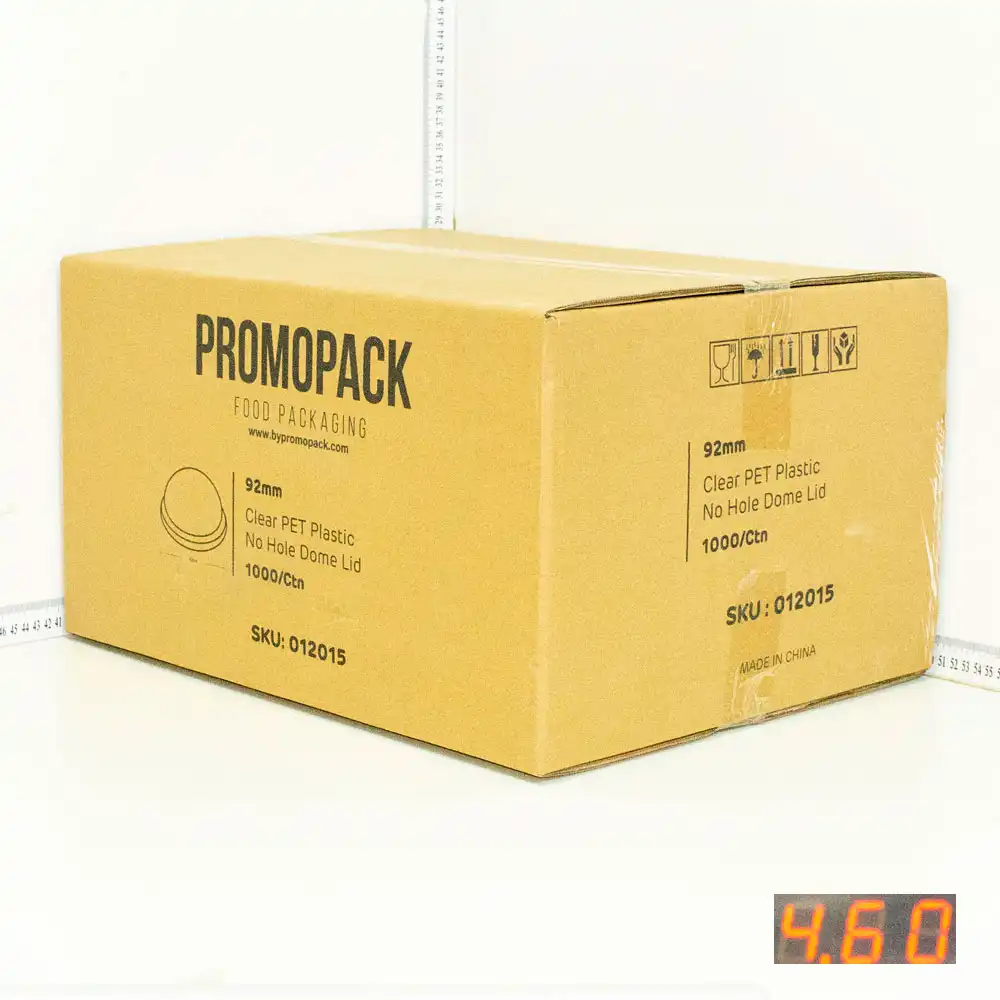92mm PET Plastic Dome Lid No Hole 1000/ctn