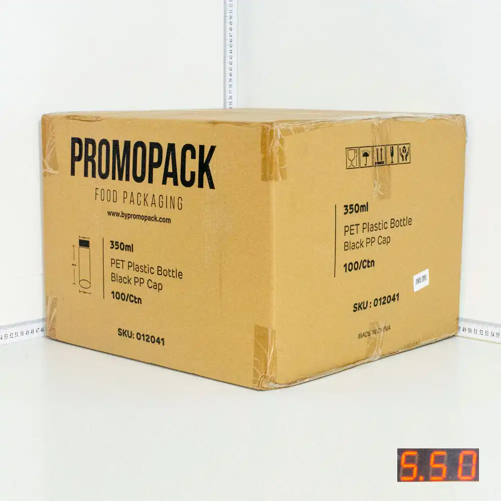 300ml PET Plastic Bottle with Black PP Cap 100/ctn