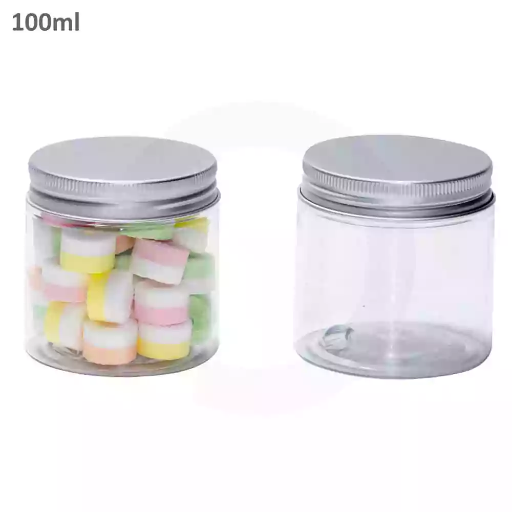 100ml/60mm PET Plastic Jar Alu Cap 100/ctn