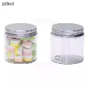 100ml/60mm PET Plastic Jar Alu Cap 100/ctn