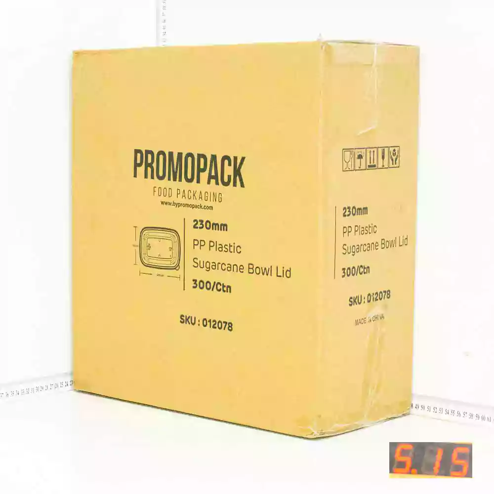 230mm PP Plastic Sugarcane Bowl Lid 300/ctn