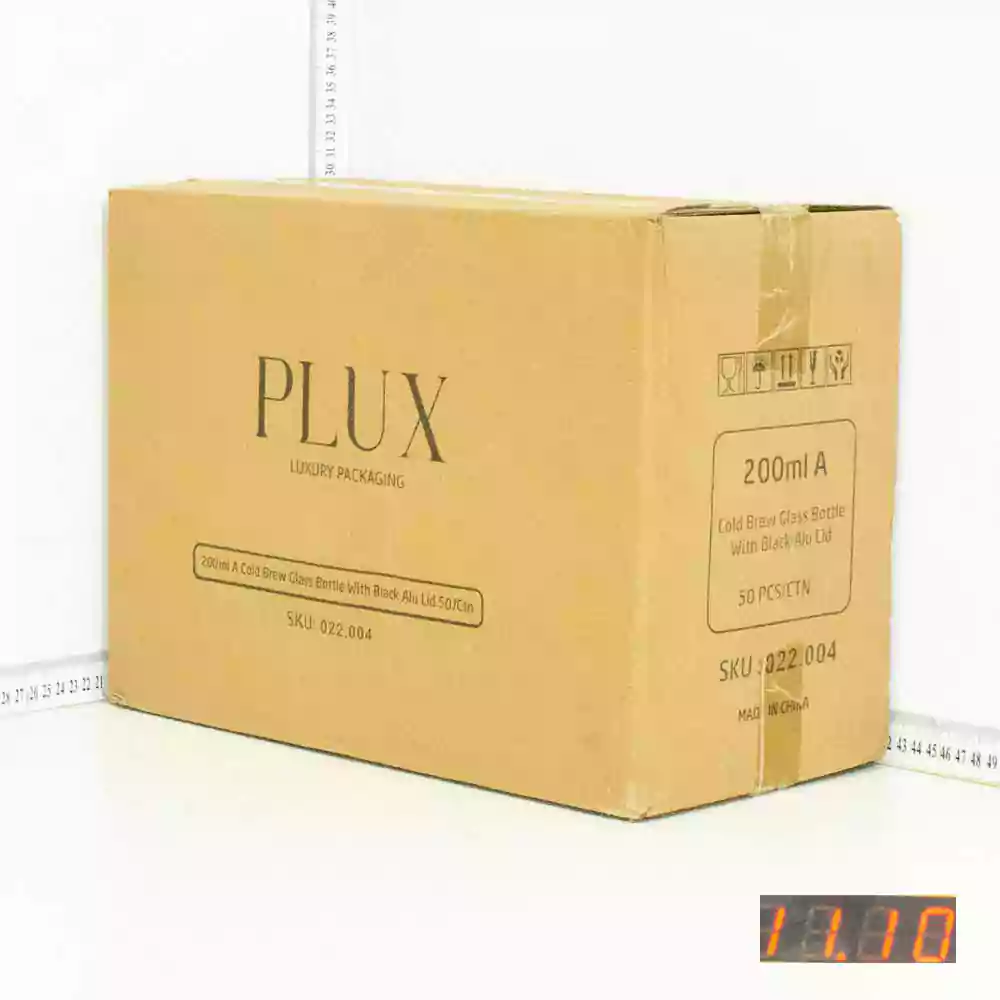 200ml A Cold Brew Glass Bottle Black Alu Cap 50/ctn