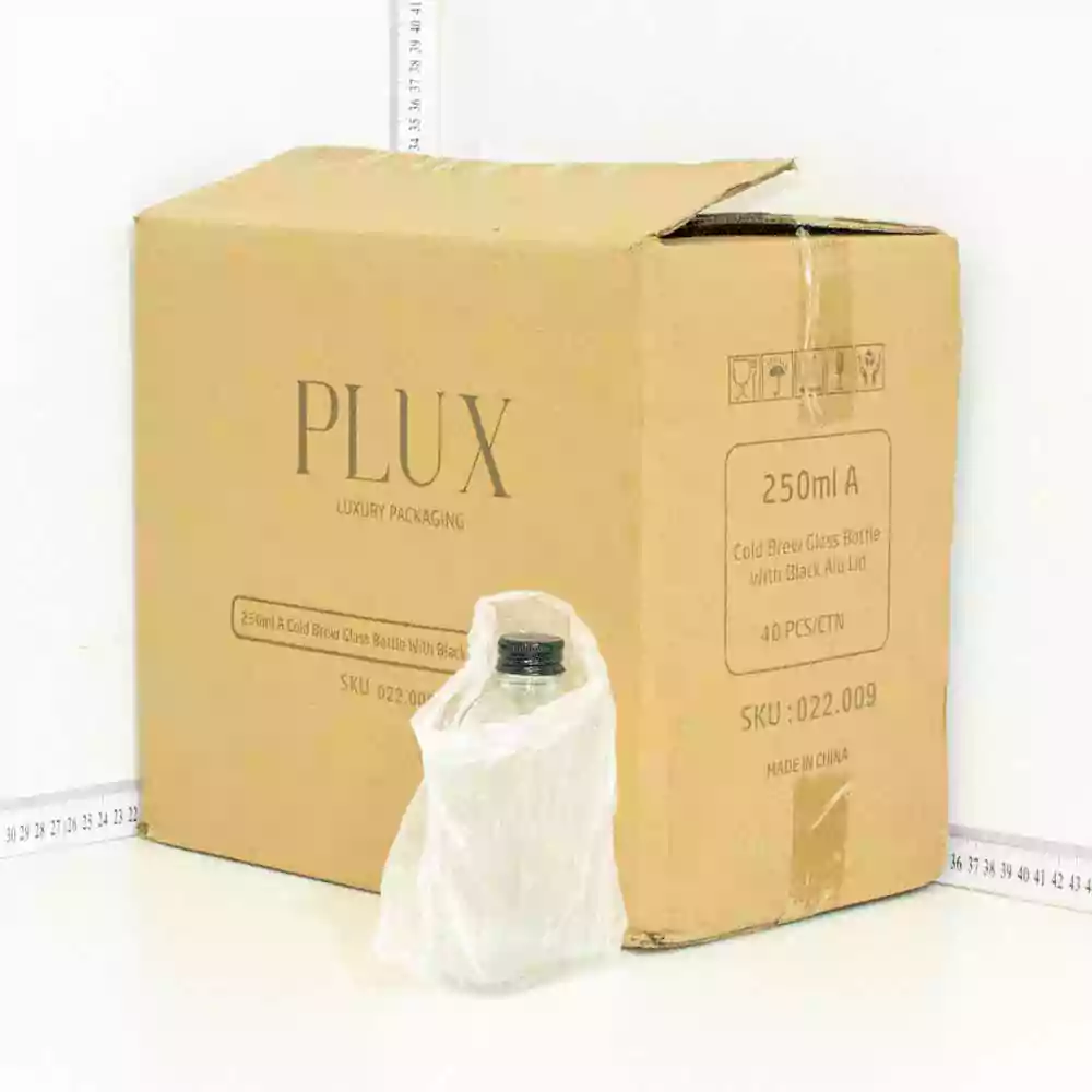 250ml A Cold Brew Glass Bottle Black Alu Cap 40/Ctn