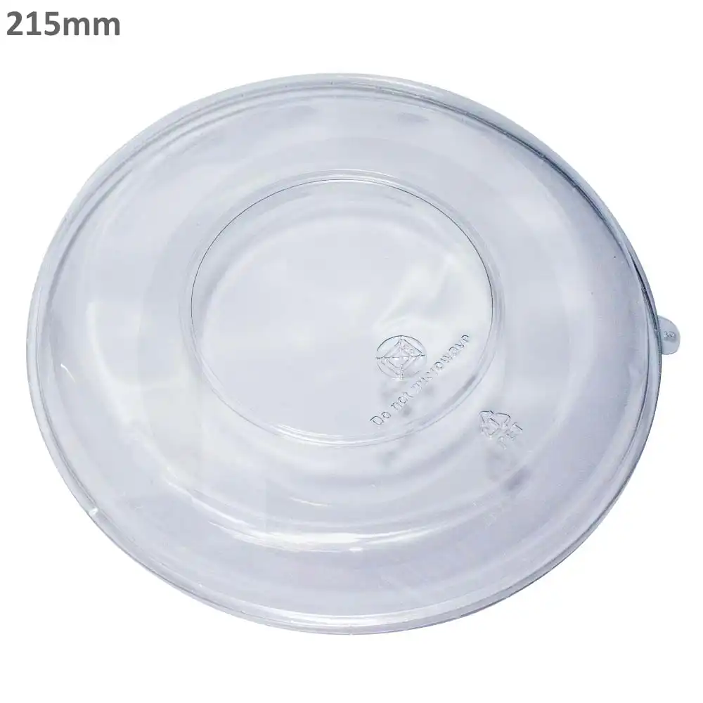 215mm PET Plastic Sugarcane Bowl Lid 300/ctn