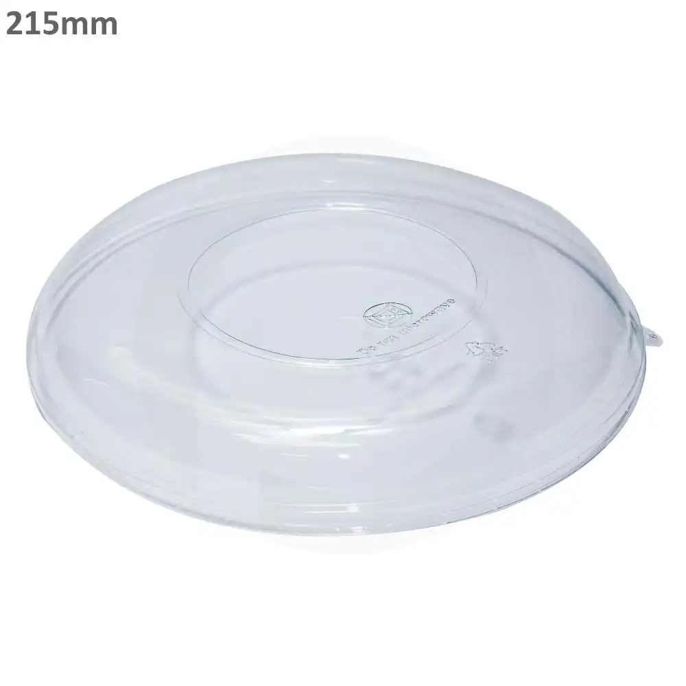 215mm PET Plastic Sugarcane Bowl Lid 300/ctn