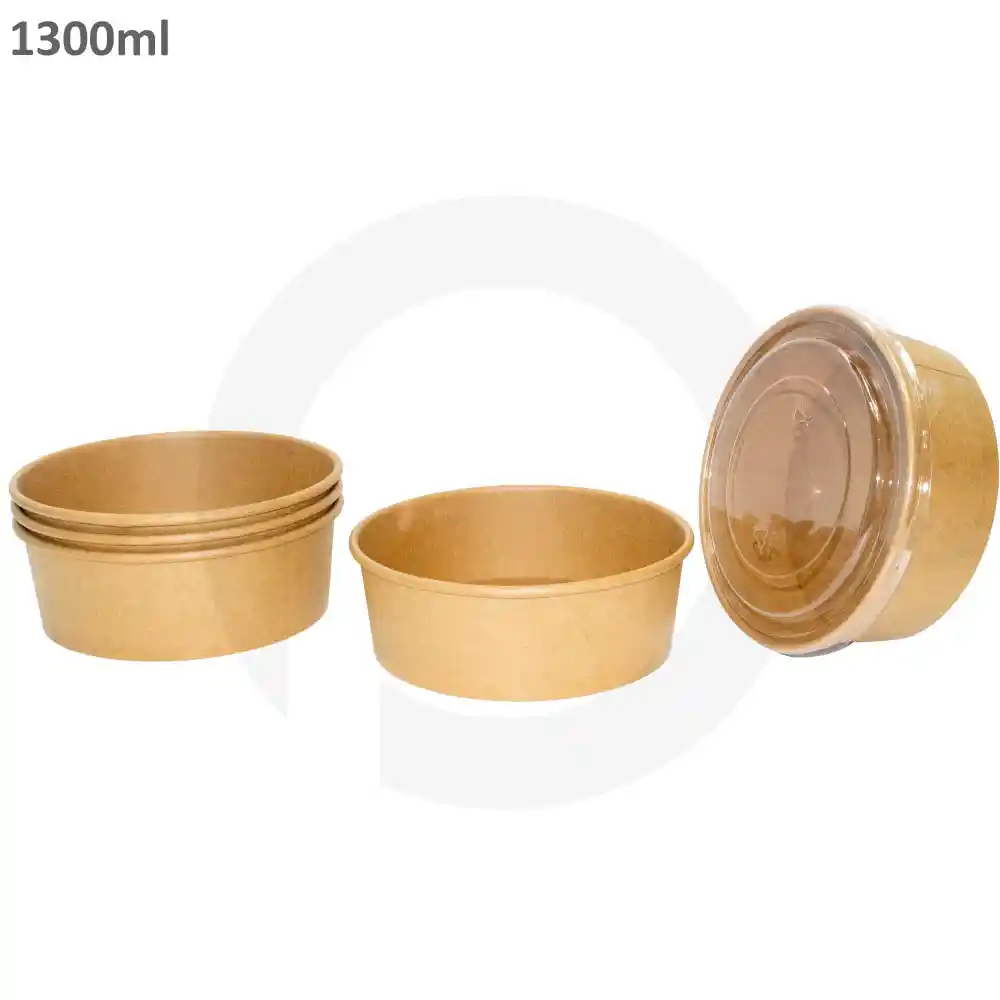 1300ml Kraft Paper Salad Bowl 300/ctn